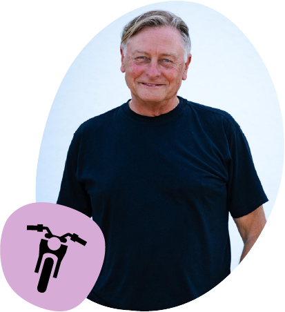 Porträt von Woife, Motorradprofi im Team